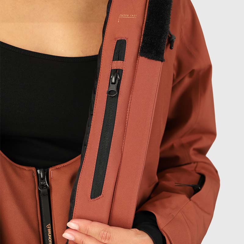 audiopocket with headphone opening for women jacket