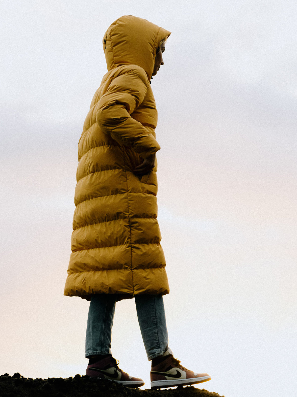Bigsur Damen Langer Puffer Mantel | Gelb