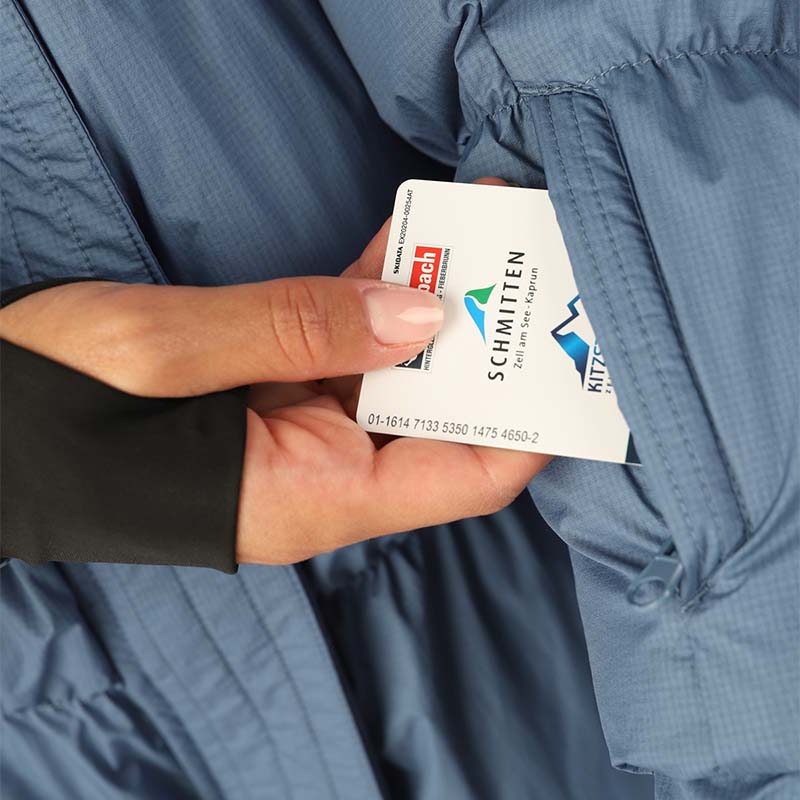 liftpass pocket for blue jacket