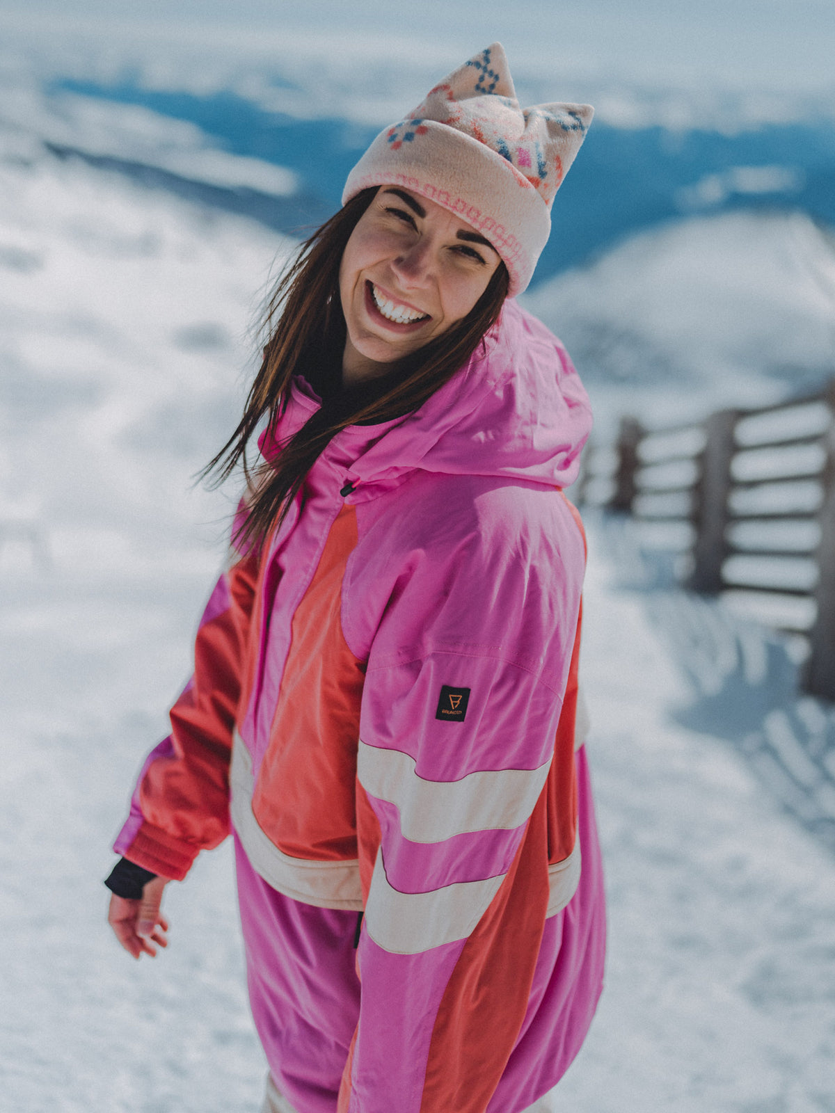 Saporo Dames Ski Anorak Oversized | Roze