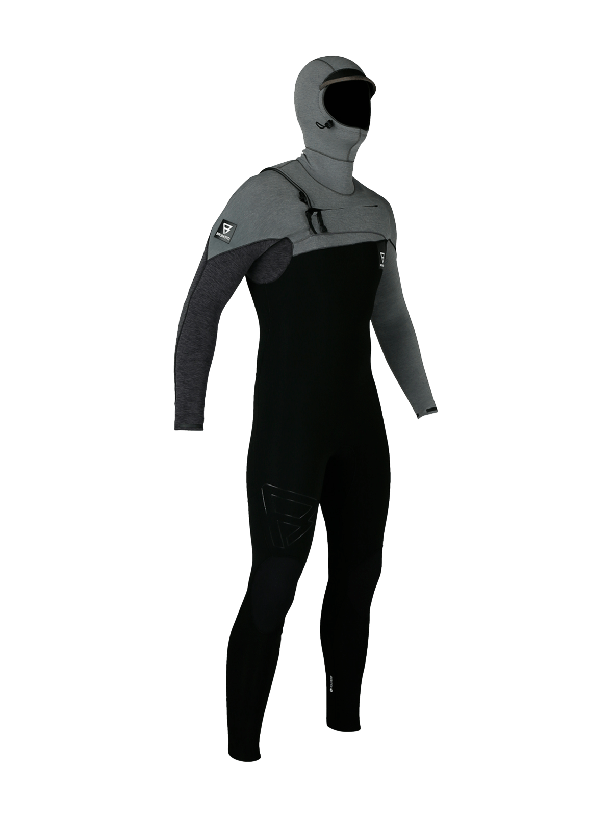 Gravity Hooded Fullsuit 6/4 mm Heren Wetsuit | Grijs