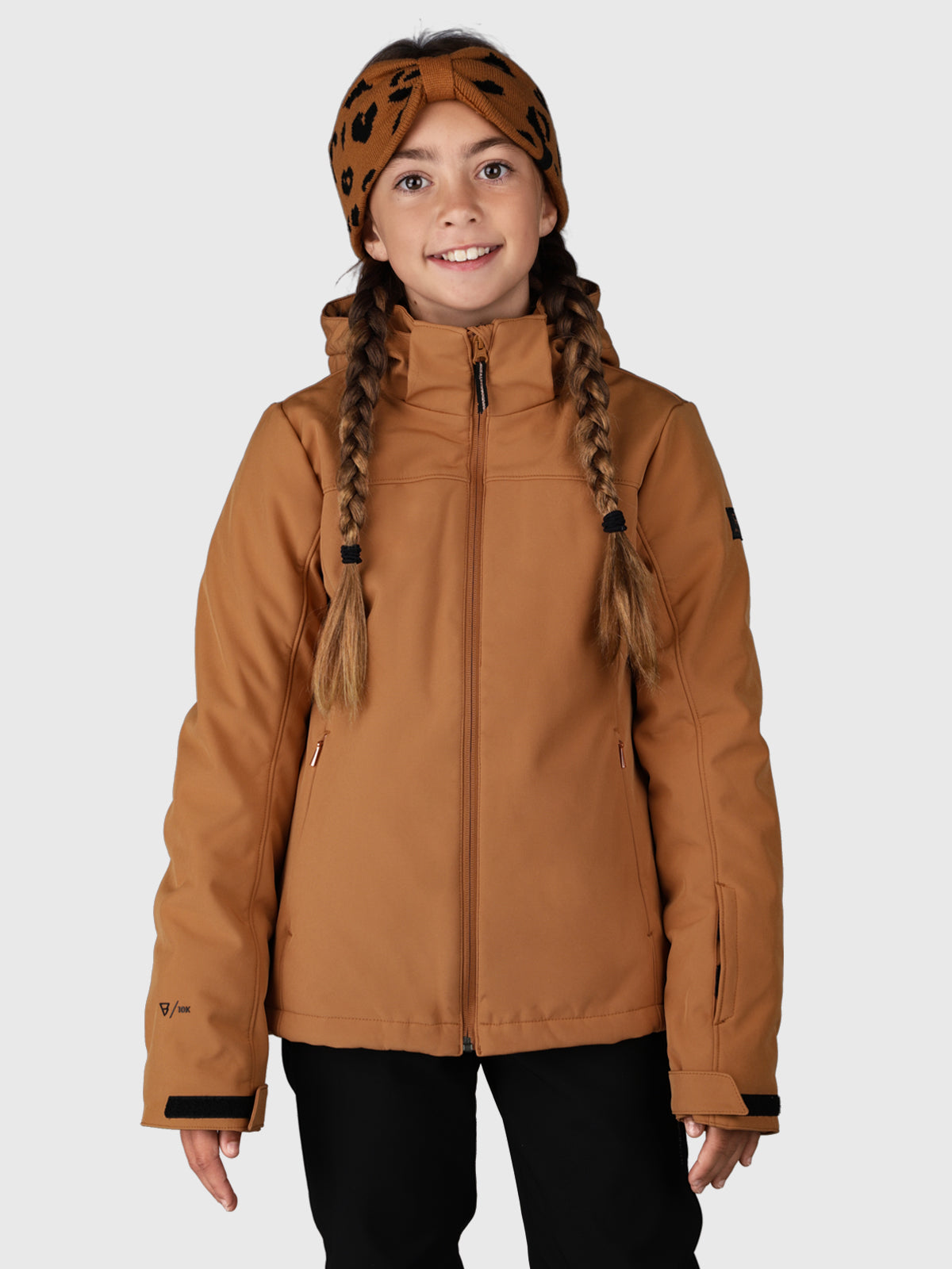 Ariesta-JR-N Girls Softshell Snow Jacket | Brown