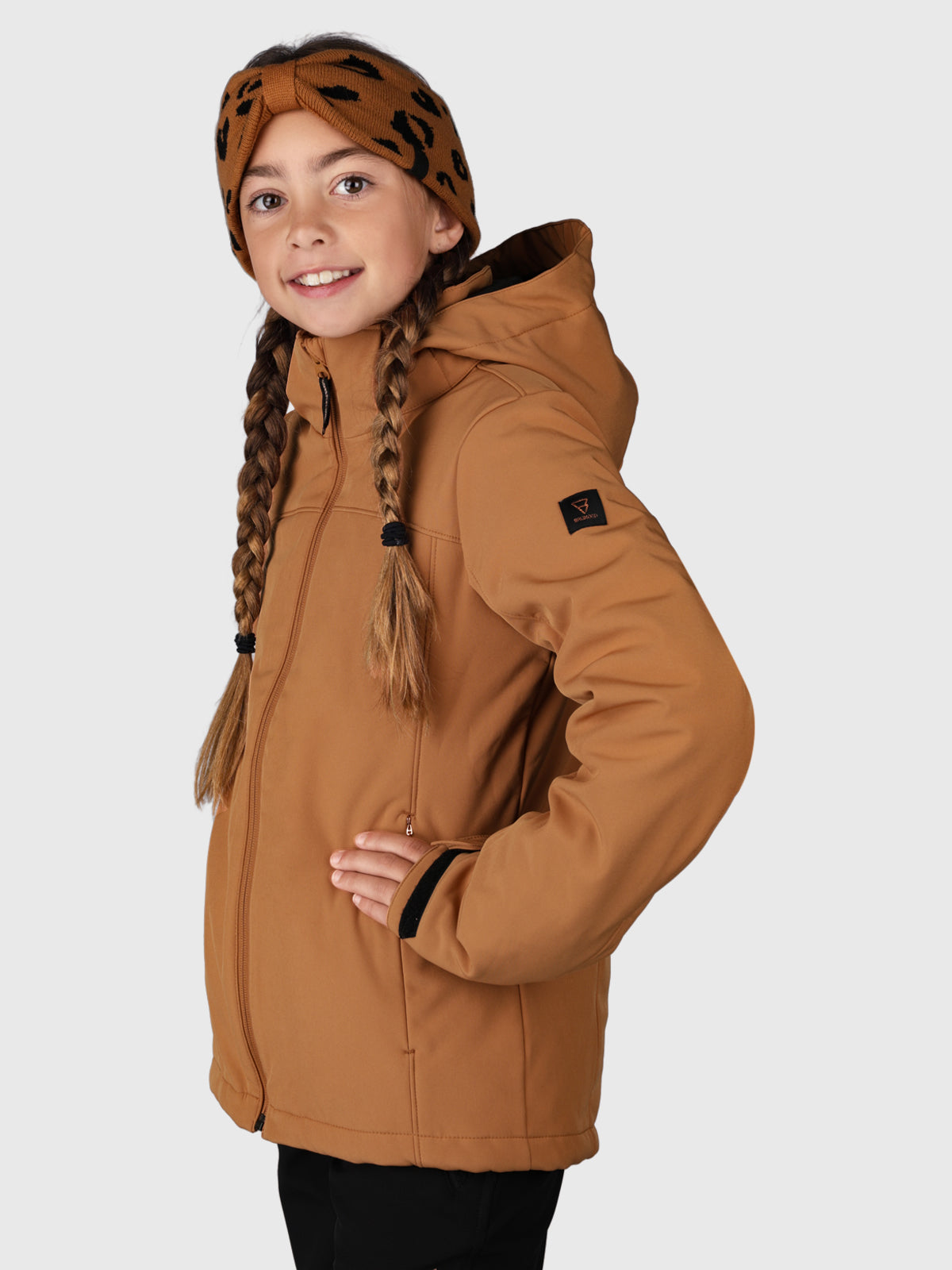 Ariesta-N-JR Mädchen Softshell Skijacke | Braun