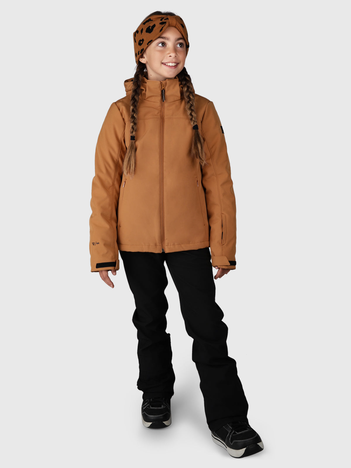 Ariesta-N-JR Mädchen Softshell Skijacke | Braun
