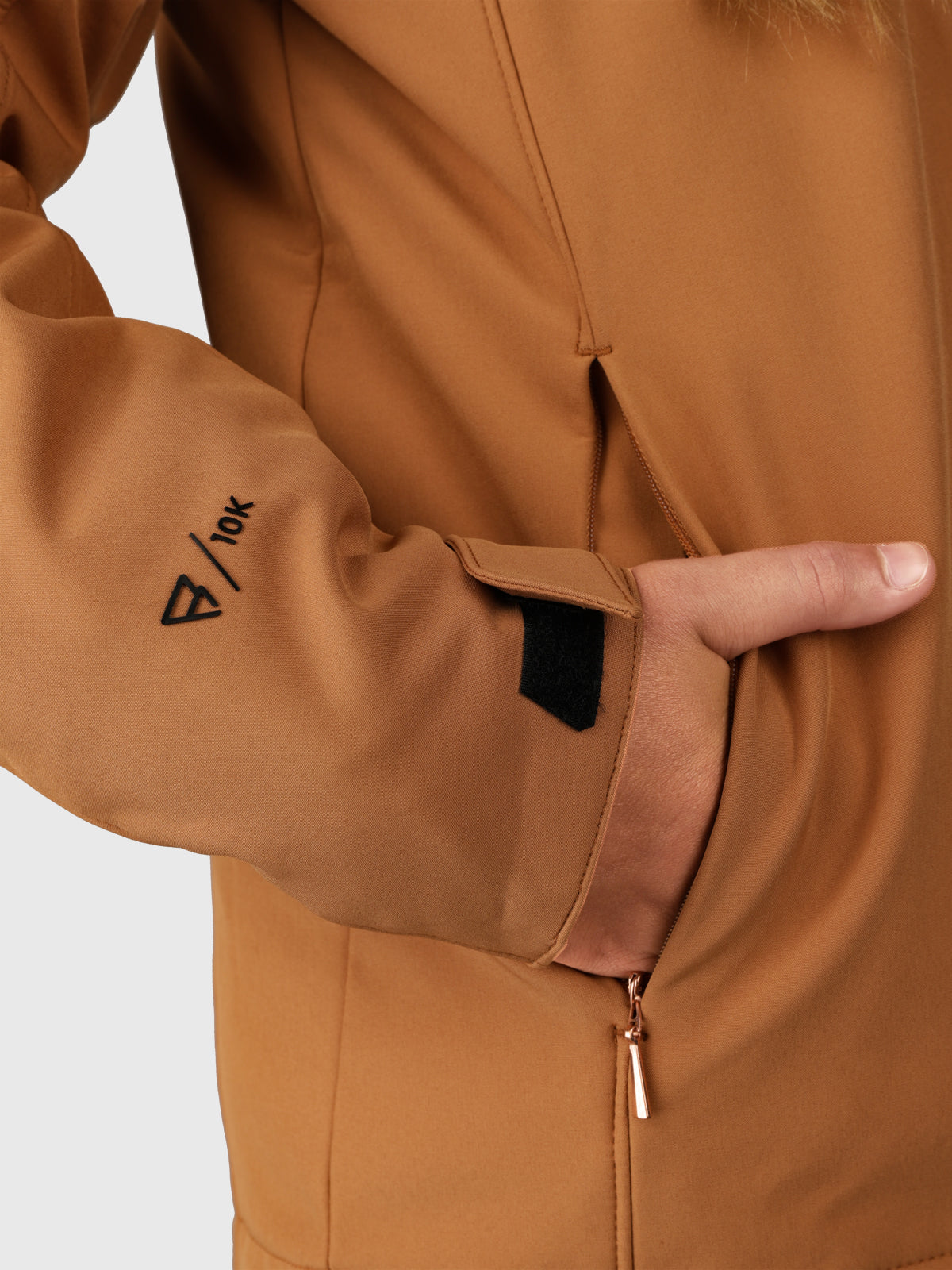 Ariesta-N-JR Mädchen Softshell Skijacke | Braun