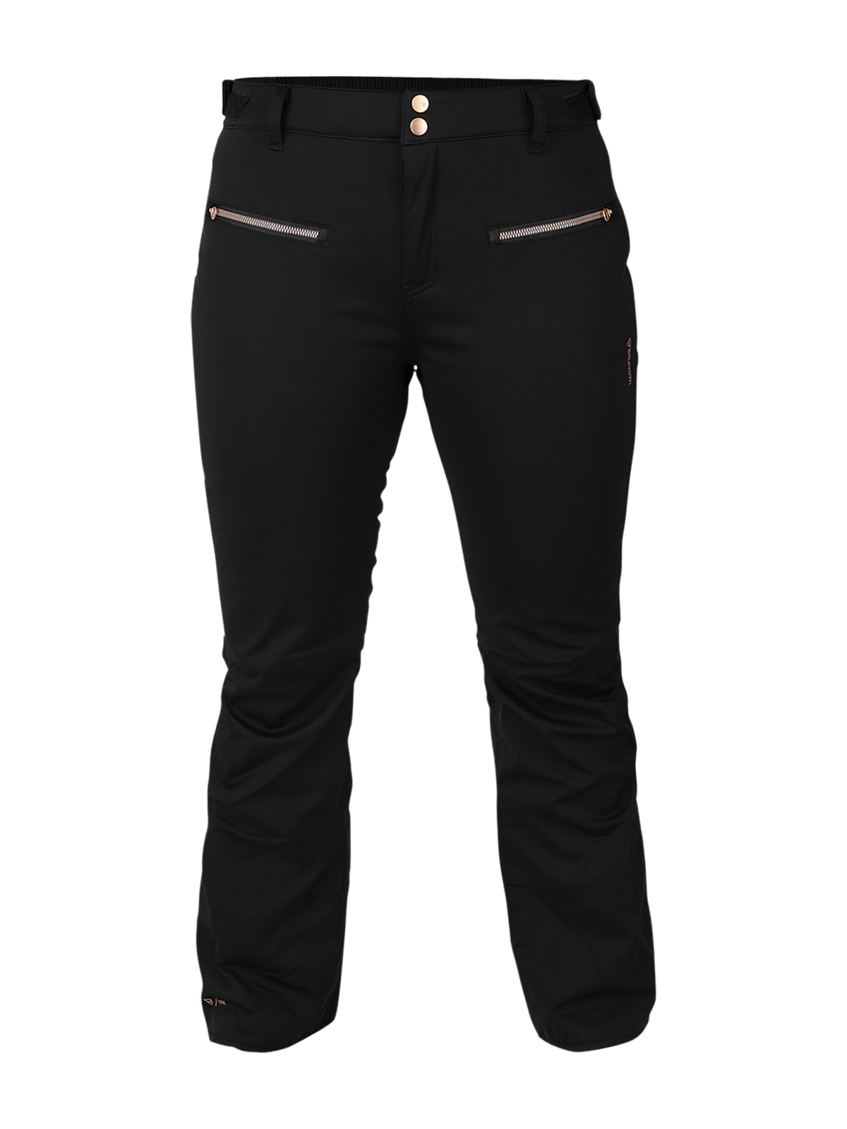 Coldlake-Curvy Women Softshell Snow Pants | Black