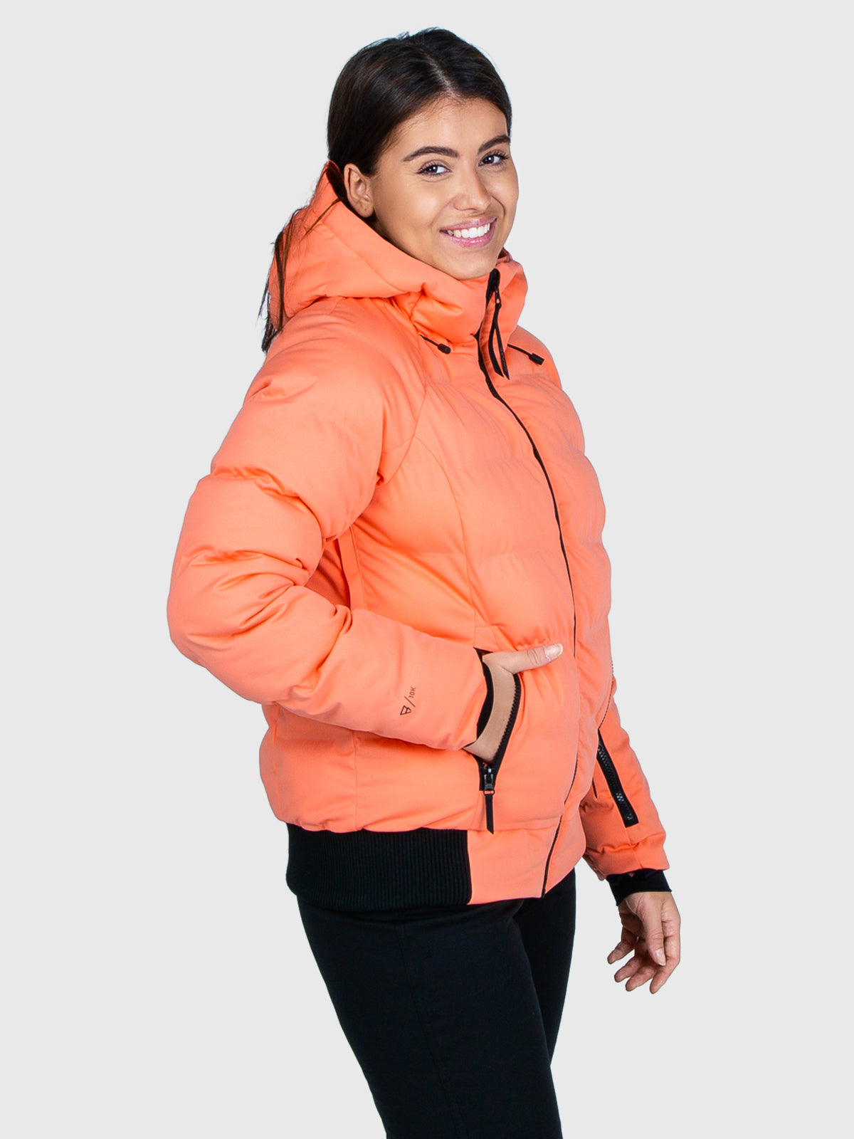 Firecrown Dames Puffer Ski Jas Oranje