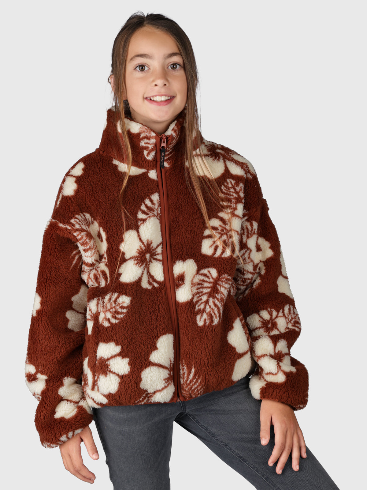 Huntressa-AO Girls Teddy Jacket | Brown