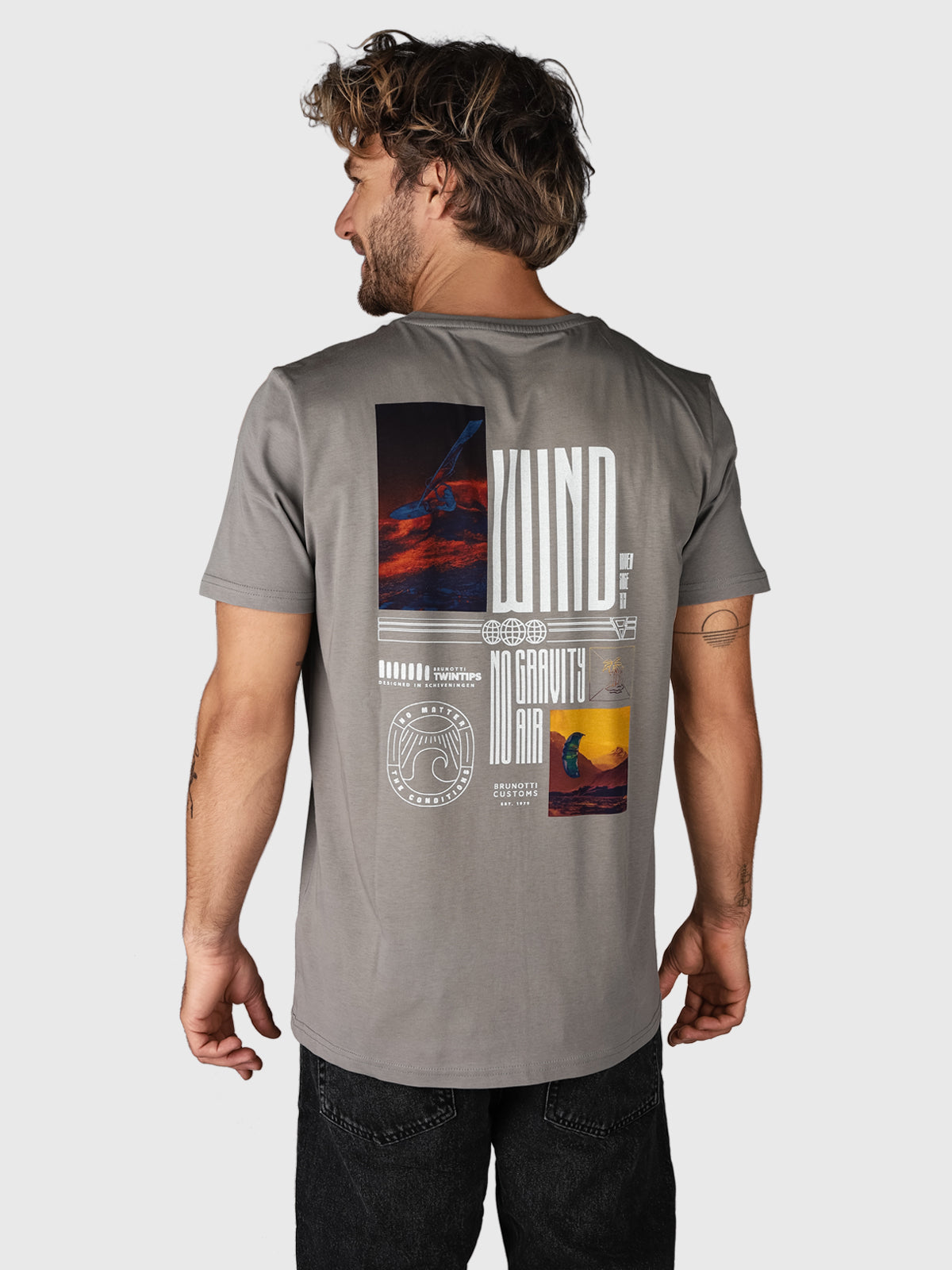Milon-Back-R Men T-shirt | Grey