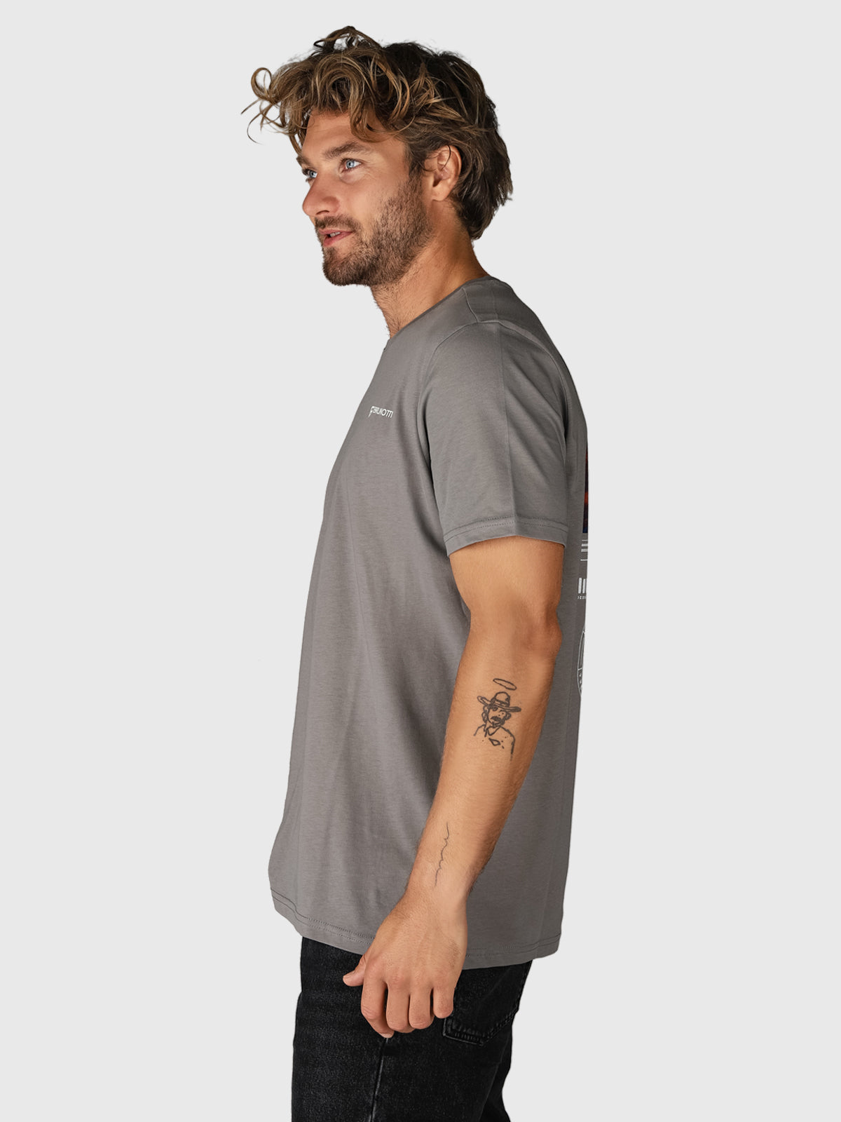 Milon-Back-R Men T-shirt | Grey