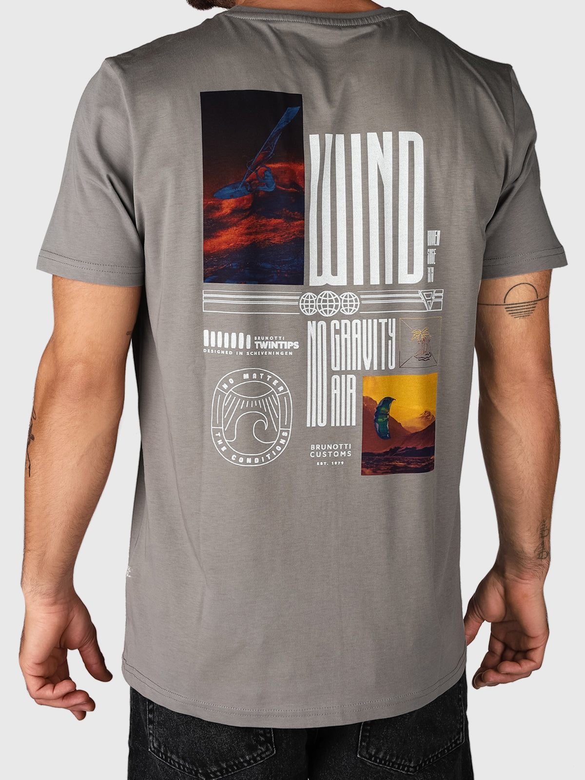 Milon-Back-R Men T-shirt | Grey
