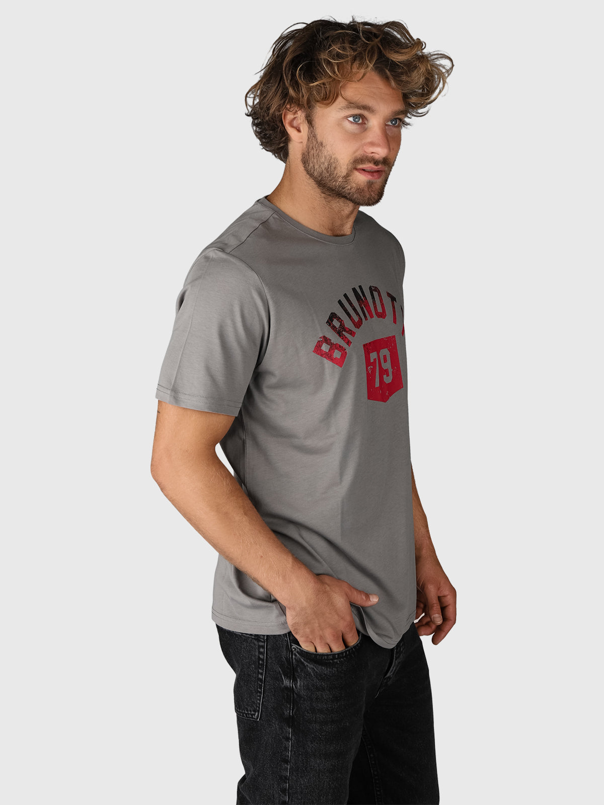Milon-Logo-R Heren T-shirt | Grijs