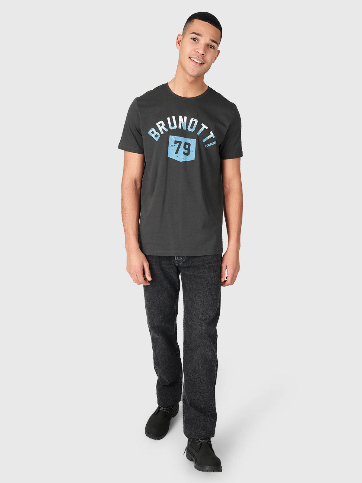 Milon-Logo-R Heren T-shirt | Zwart