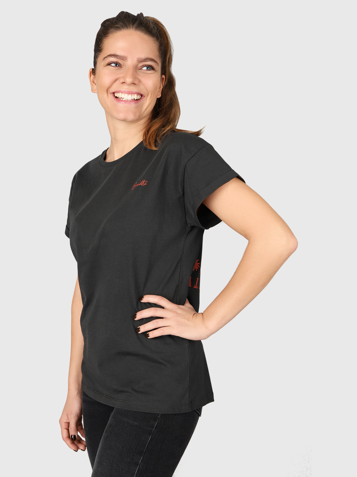 Samillia-R Dames T-shirt | Zwart