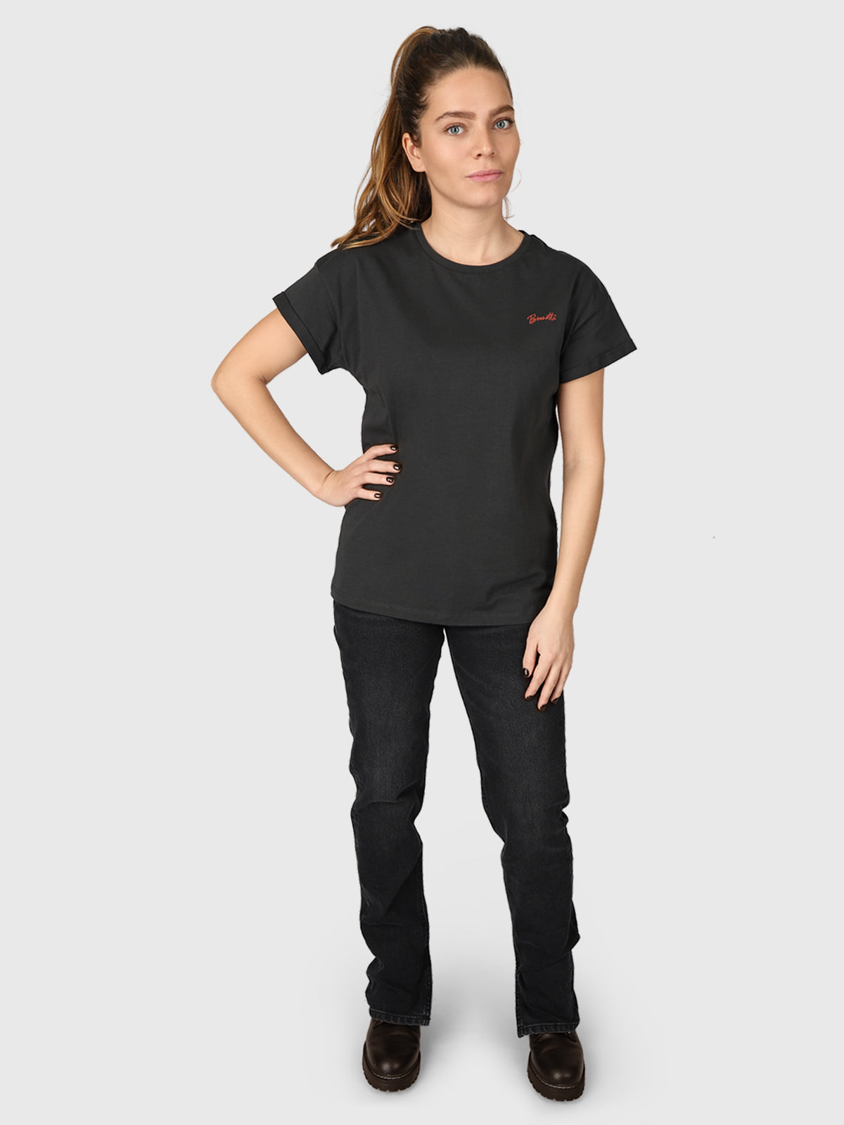 Samillia-R Dames T-shirt | Zwart