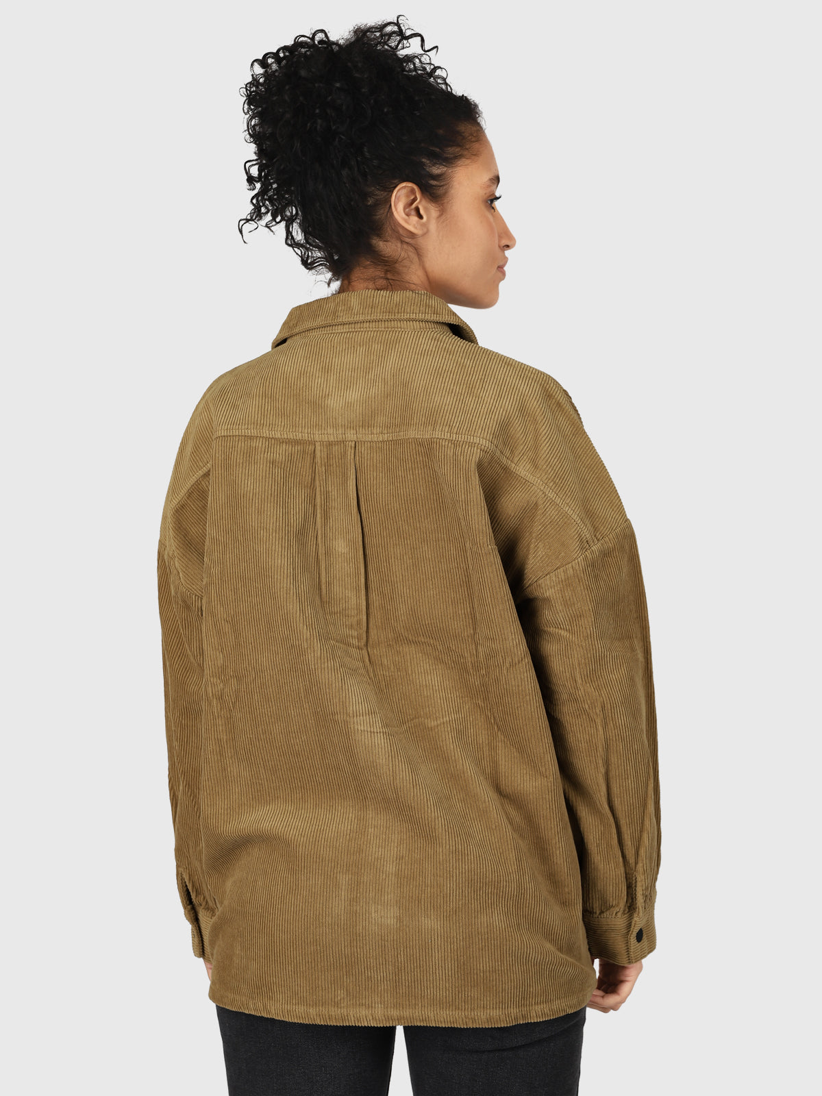 Sian-Cord-R Women Corduroy Shirt | Brown
