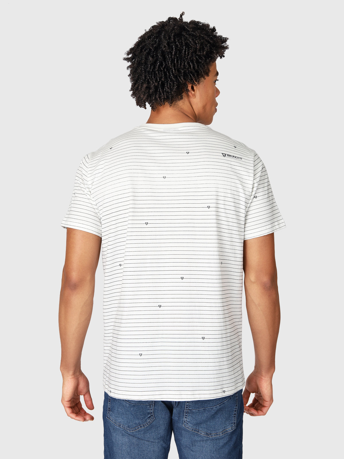 Axle-Stripe Herren T-Shirt | Weiß