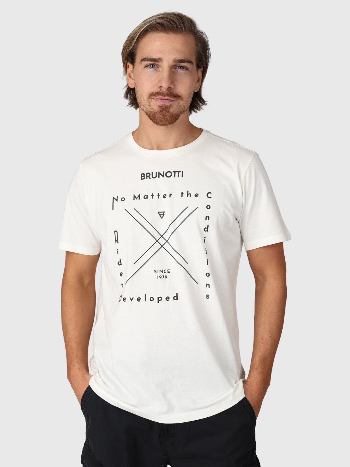 Jahn-Logotypo Heren T-shirt | Wit