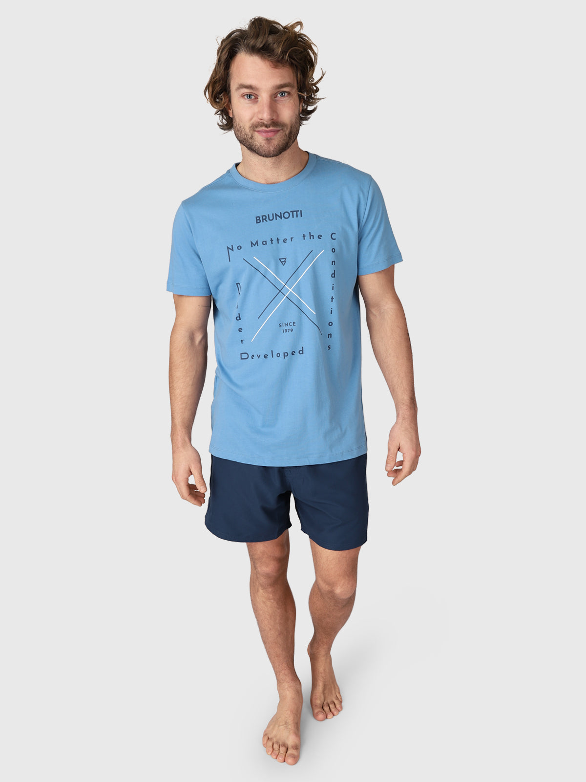 Jahn-Logotypo Heren T-shirt | Blauw