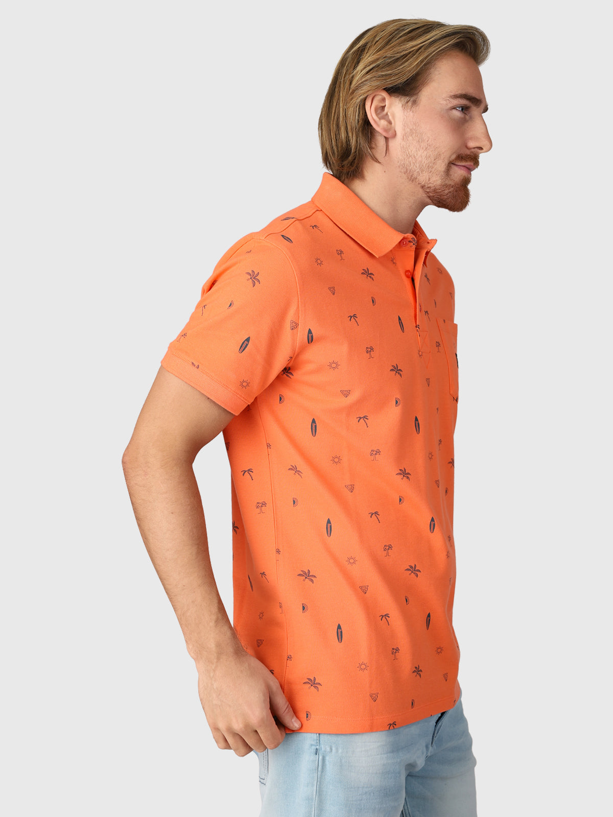 Addax-AO Men Polo Shortsleeve | Orange