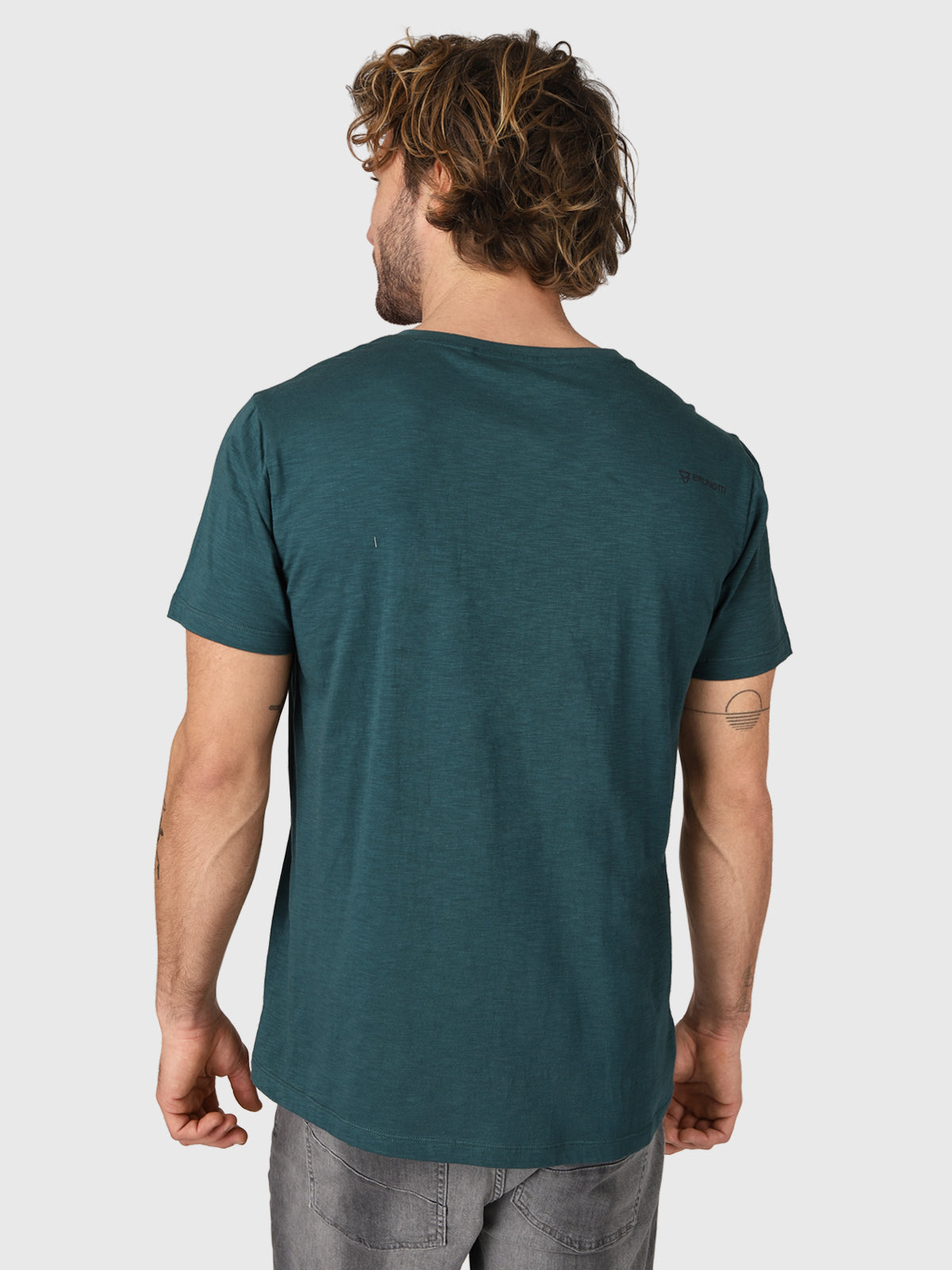 John-Logo-Slub Heren T-shirt | Groen