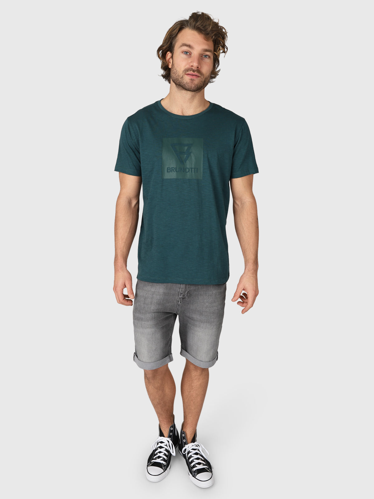 John-Logo-Slub Men T-Shirt | Green