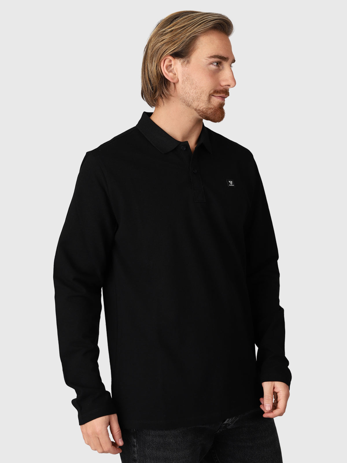 Manica Men Polo Longsleeve | Black