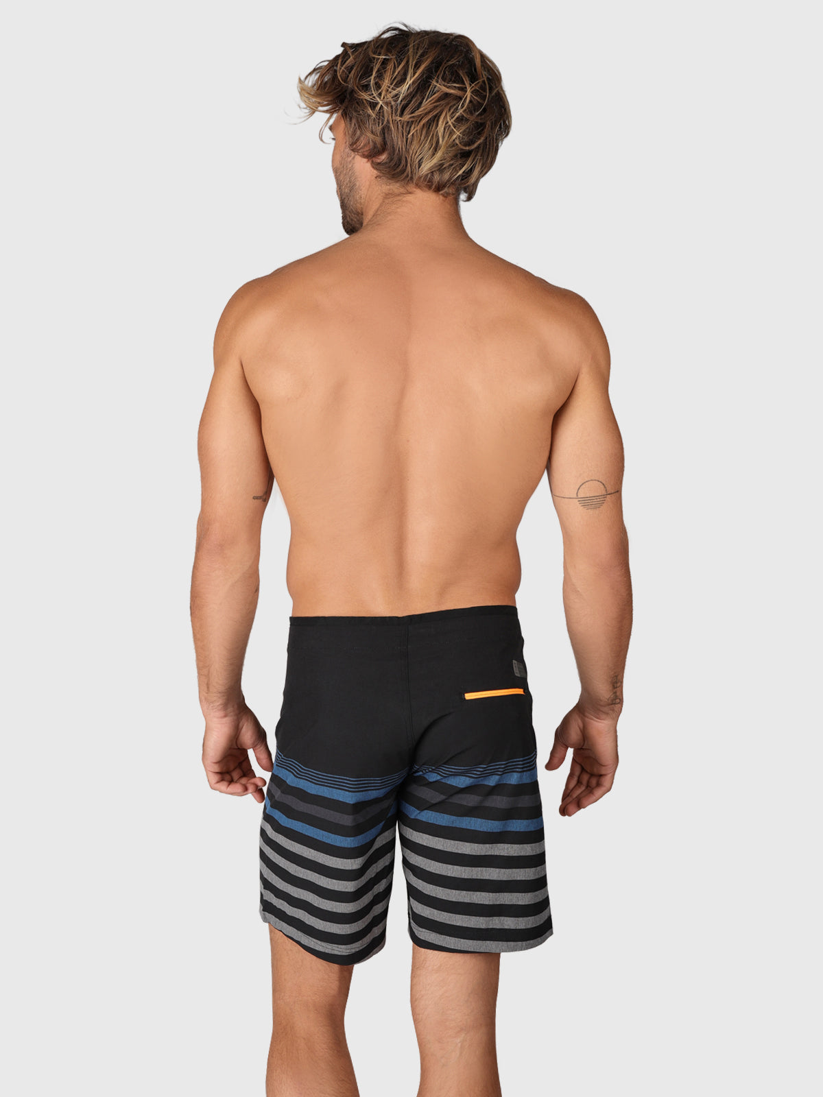 Paitor-Stripe Men Boardshorts | Black