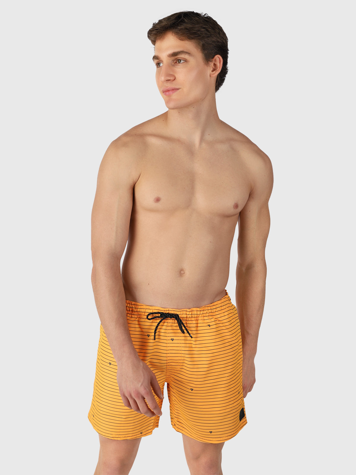 CrunECO-Stripe Herren Badshorts | Orange