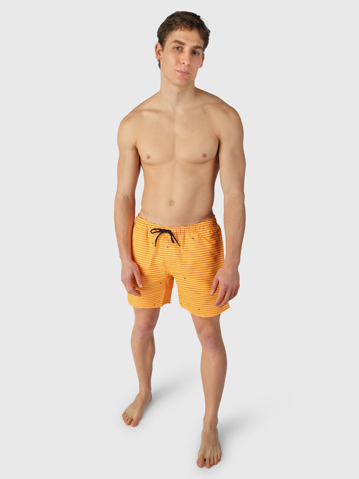 CrunECO-Stripe Heren Zwemshort | Oranje