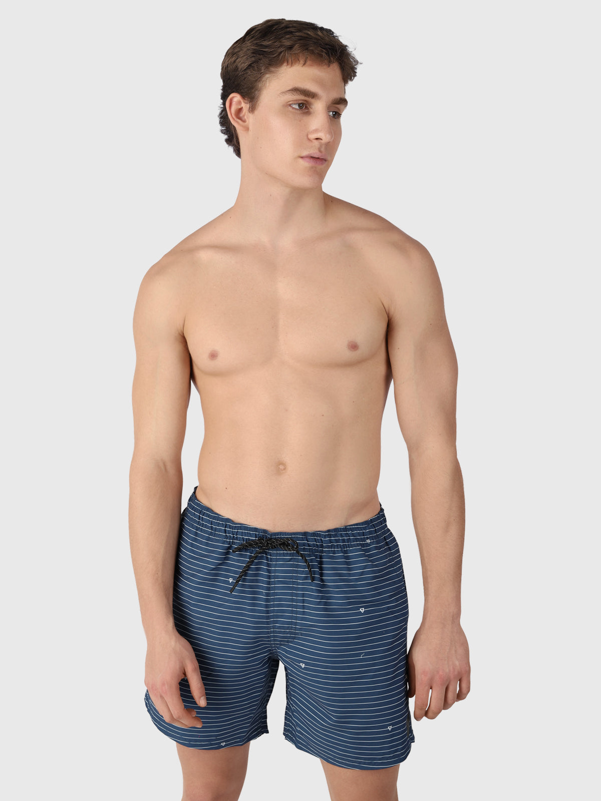 CrunECO-Stripe Heren Zwemshort | Blauw