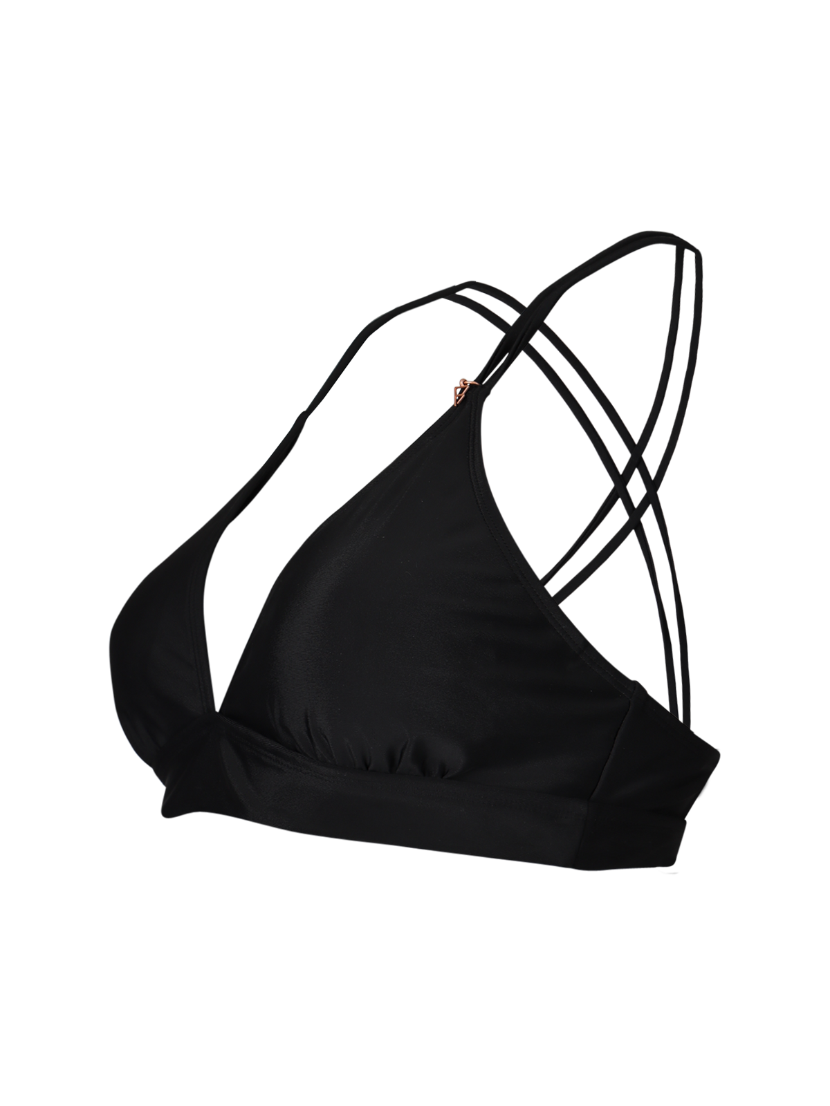 Delphinia Damen Bikini Bralette Top | Schwarz