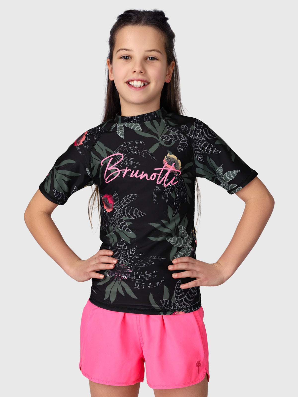 Linny-AO Girls Rashguard | Black