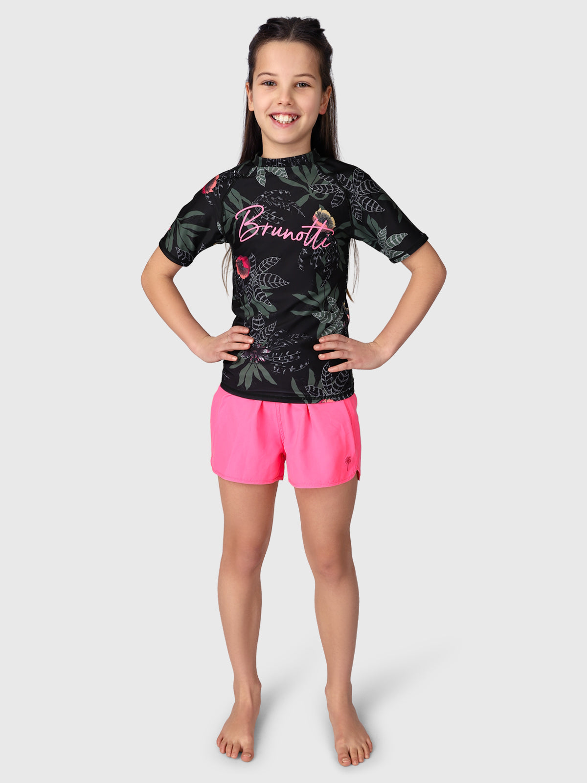 Linny-AO Girls Rashguard | Black