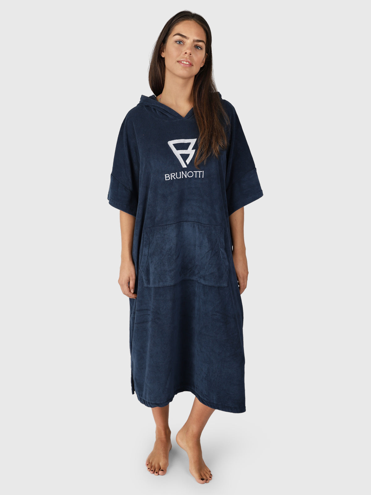 Poncho-Solid Poncho | Donkerblauw