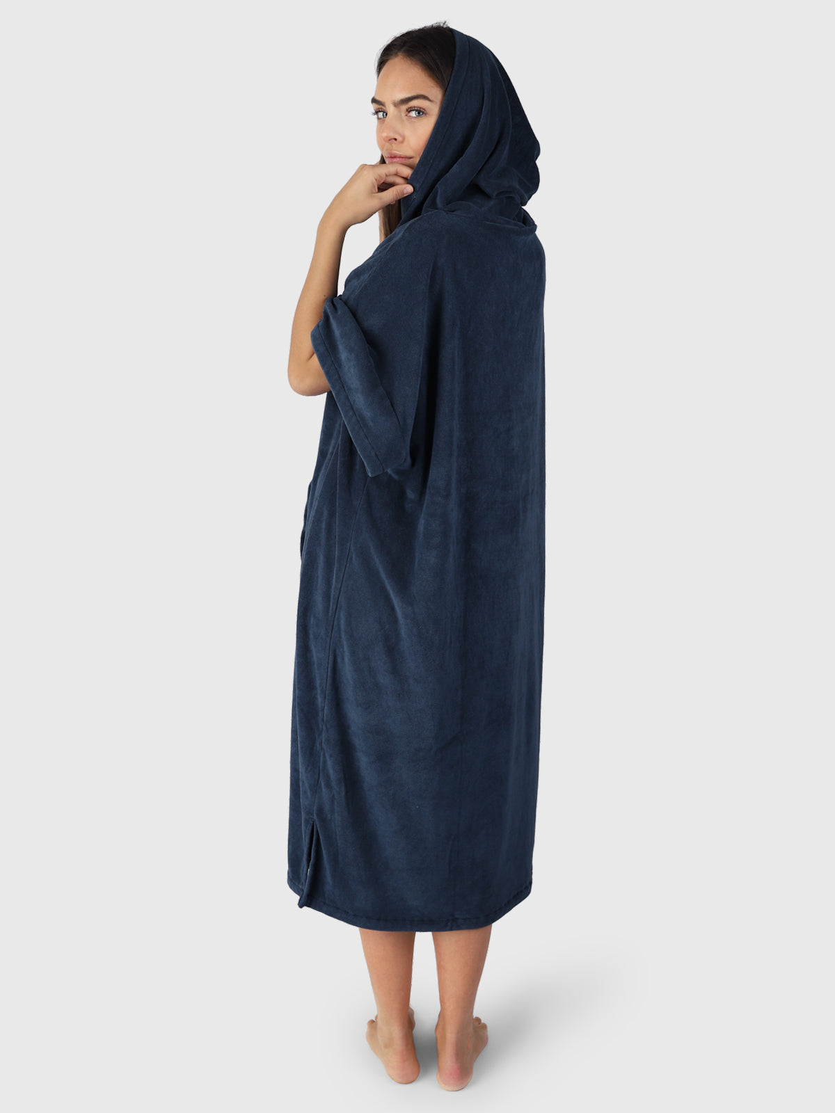 Poncho-Solid Poncho | Donkerblauw