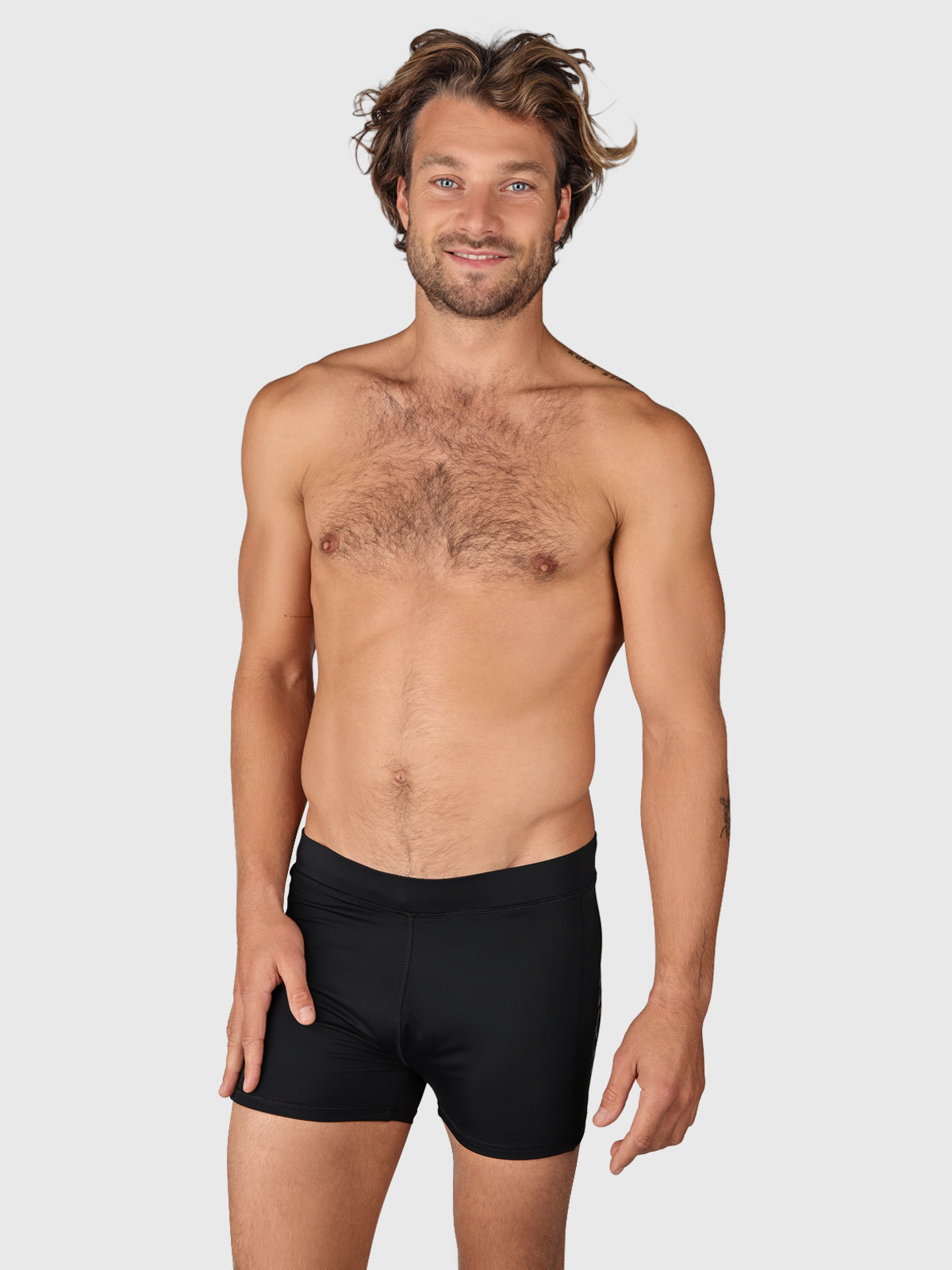 Samier-Logo Herren Badehose | Schwarz