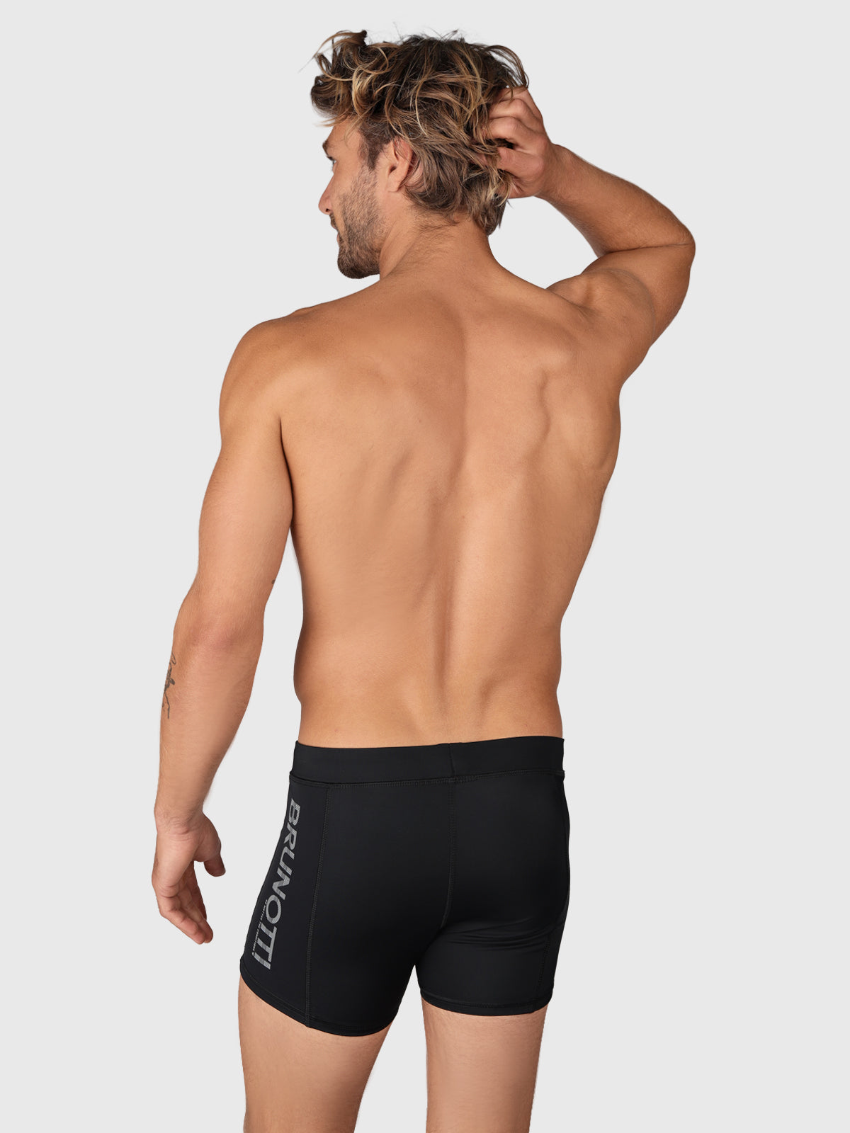 Samier-Logo Herren Badehose | Schwarz