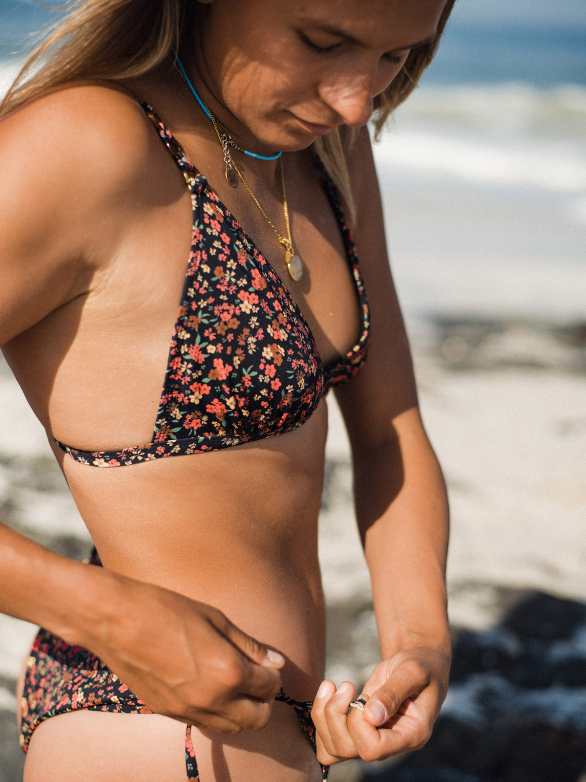 Maringi Women Triangle Bikini | Brown
