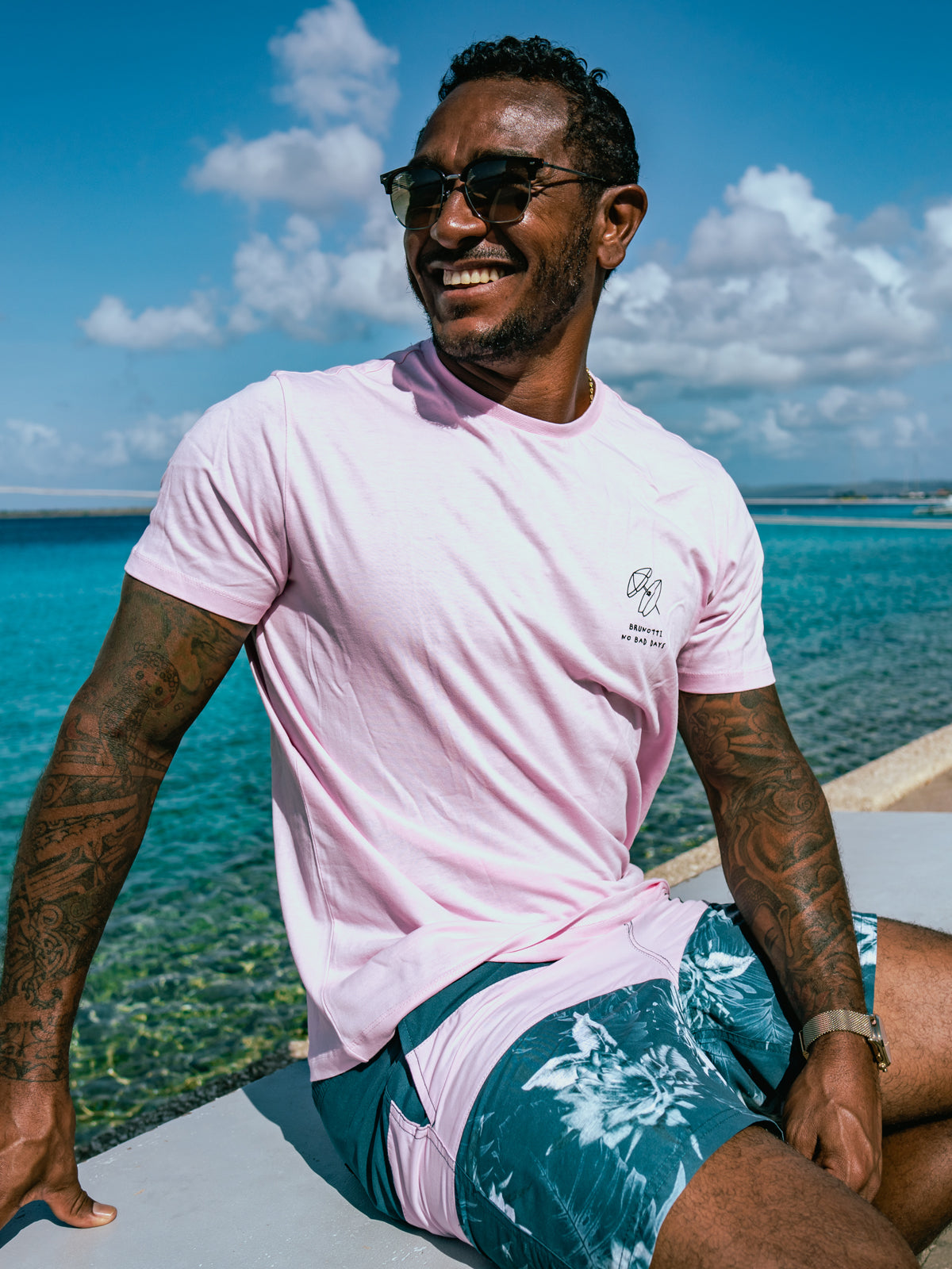 No-Bad-Days Heren T-shirt | Lila
